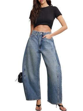 GOOD AMERICAN GOOD EXTREME BARREL JEANS – SIZE 14 (32)